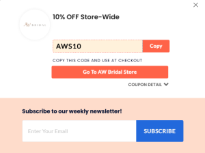 AW Bridal Coupon code in Thediscountdispensary.com