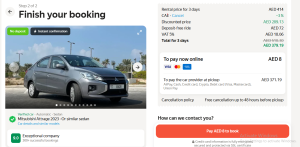 Coupon Applied At Check out of Yango drive UAE